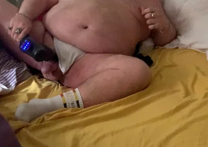 Fat Stepdaddy Wanks with Massage Toy