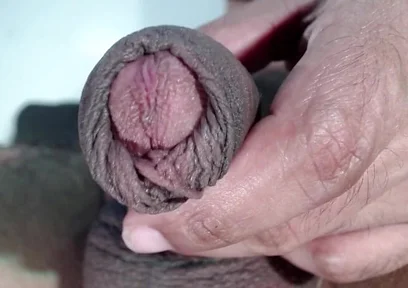 Big Black Wet Foreskin