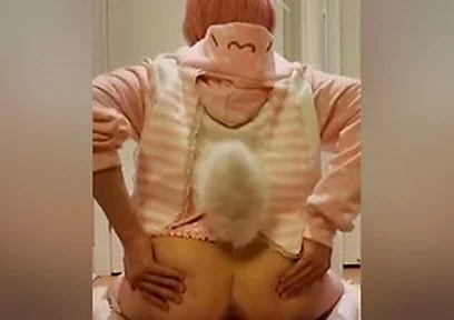 Cute Femboy Jumps On A 10 Inches Dildo