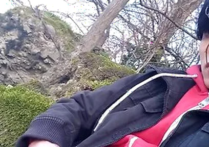 Gay Asian Twink Jon Arteen Wanks Outdoor Winter Risky, Ruined Orgasm, Big Cumshot Cleans Sperm Thigh