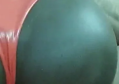 Black ass sextoy in shiny pants ass cumshot