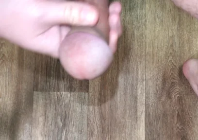 Kneeling Close-up Solo Masturbation at Home