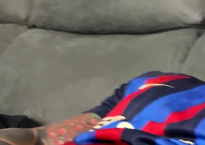 Handsome Spaniard Jerks off in the Barça Shirt