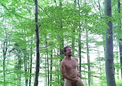 Back at the Scene Rough Forest Fap with Massive