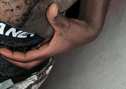 Horny Hairy Black Male Getting Kinky at the Storage Room
