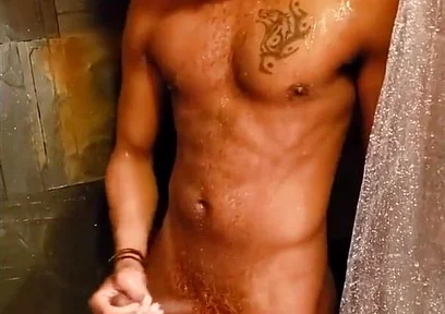 Caught!! BBC Jerks off in the Shower and Cums Huge!!! Very Verbal!