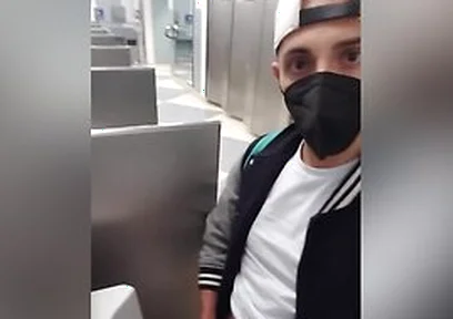 Jacking Off And Cumming With My Pants Down To My Ankles At The Chicago Airport Bathroom