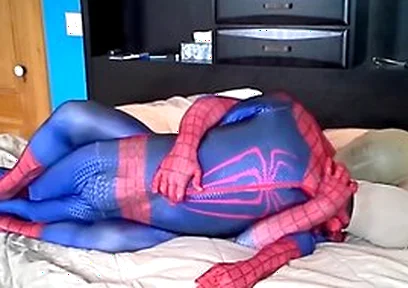 Masked Spiderman Struggles Against Spiderman