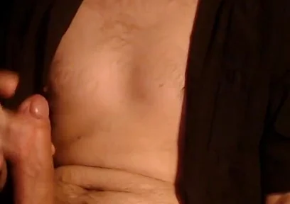 Nude Man Pumping Big Fucking Cock in Room