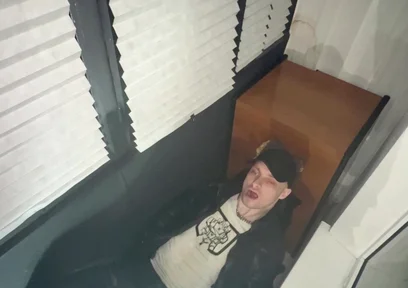 Leather Biker Piss on Leather Scally Chav Guy