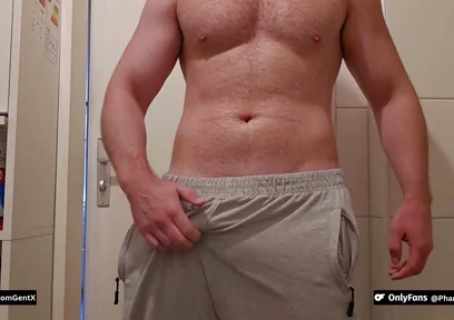 German Dirtytalk! Relaxed in Gray Sweatpants and Then Really Wild