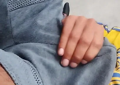 Man Gets Hot and Masturbates Under His Clothes