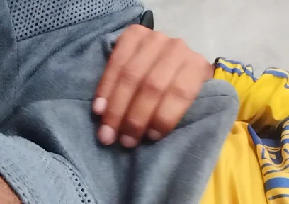 Man Gets Hot and Masturbates Under His Clothes