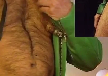 Cop Pumps His Balls, Cock and Nips While Wearing His Cop Leather