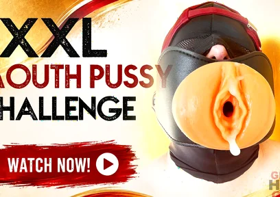 A Really Big Xxl Cock Penetrates Through the Mouth Gag Into My Mouth Pussy