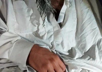 Dirtyjunkbro Dressed in Afghan Clothes, Cover Socks Piss in and Piss Drink