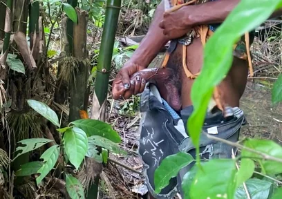 Pouring Cum in the Forest
