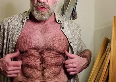 Hairy Dilf Gets Caught Wanking
