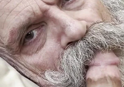 Old Bearded Cocksucker Takes Huge Load Straight Down His Gullet