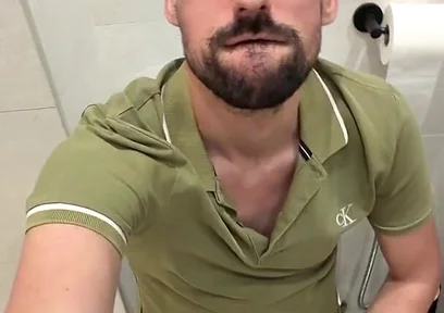 Hot Stepdaddy Jerking off in Bathroom