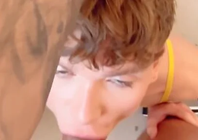 Tatted Hunk Pov Face Fucks & Cresmpies A Cute Femboy In Lingerie