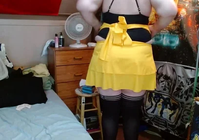 Sissy Bitch Teases shaking its fat ass and playing with boobs