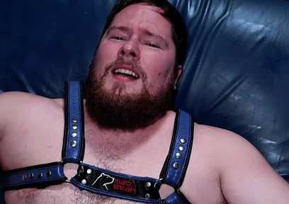 Leather Dungeon Sling Chained Boy Swings on Thick Meat, Throat Trained Sloppy