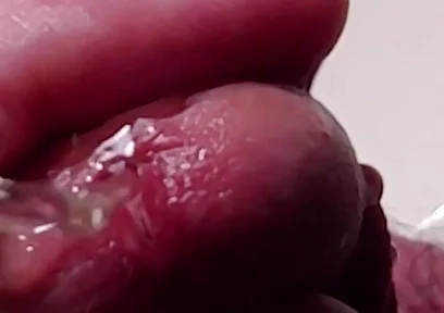 Peehole Piss Play Close up View in Slow Motion