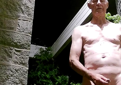 Stripping and Wanking at My Front Door