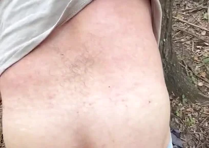 Cruising Straight Guy Gets Bent Over a Tree