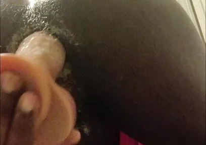 Thick Femboy Creaming On thick Dildo