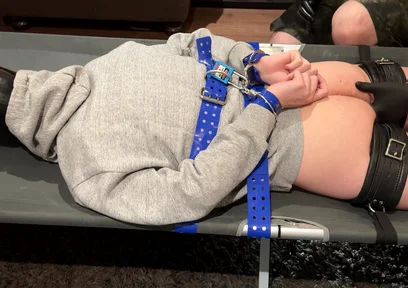 Twink Strapped Face Down Ass Play and Sounding