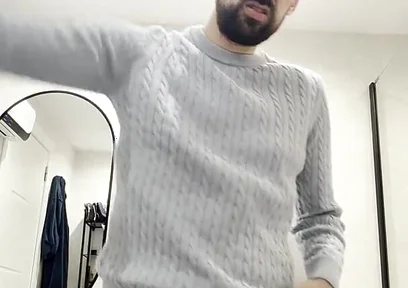 Hot Mature Stepdaddy Jerking off and Showing Ass