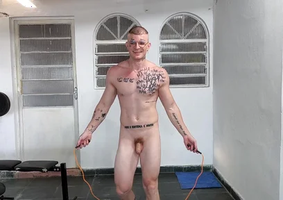 White Shaved Training Naked