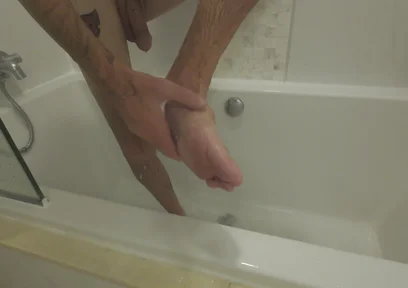 Washing My Feet for My Foot Worshippers