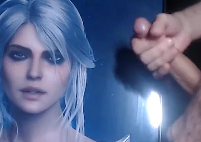 Cum Tribute for Ciri (game Character From Witcher 3)