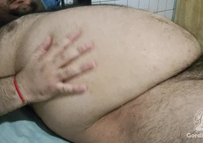 Fat Guy Masturbating