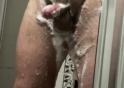 1-) Turkish Bathroom Shower and Big Ejaculation.foot:)