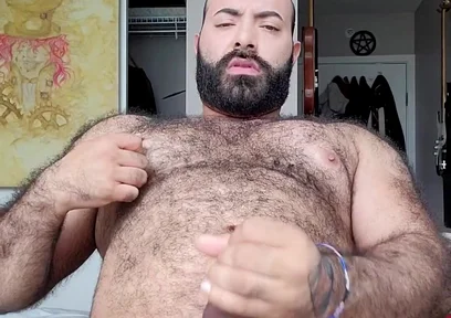 Bear Solo Masturbating