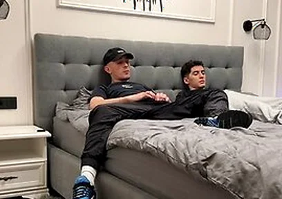 Two Friends Jerk Off Together