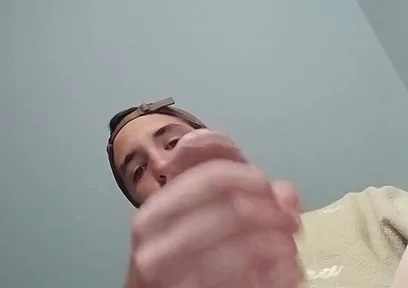 Young Guy Jerks off His Big Cock and Cums