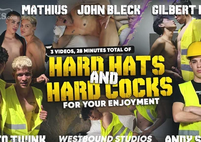 Hard Hats & Hard Cocks - 3 Hot Twink Builder & Plumber Scenes - John Bleck, Mateo Twink, Andy Scott, Gilbert Moon & Mathius
