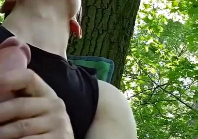 Ripped Viktor Strokes His Massive Cock Outdoors