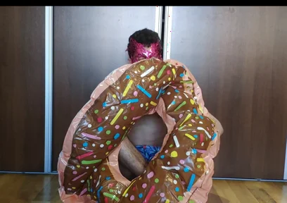 Blowing up My Inflatable Donut Fast!