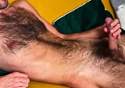 Fit Guy Jerk For Massive Cum On Hairy Abs