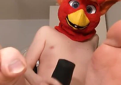 Bird Fursuiter Showing Off Cute Feet While Fucking And Cumming Inside Bad Dragon Twitch Penetrable