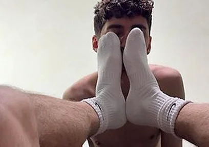 Pov: Friend Sniffs Socks And Gets Cum On Face