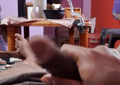 Solo Dick Stroking Session in Bed Stepdaddy Dick Amateur Masturbation Hand