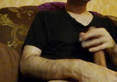 Horny Guy Jerking and Cumming. so Much Thick Cum