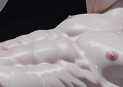 Albino Twink Oiled Chest Caress Leading to Gentle Cock Play